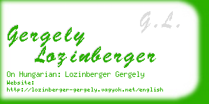 gergely lozinberger business card